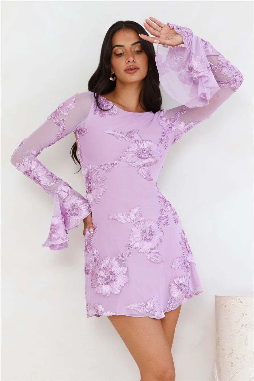 Backless Printed Mini Dress
